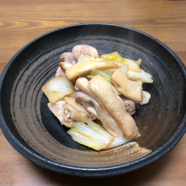 鶏肉と白菜の簡単和風炒め